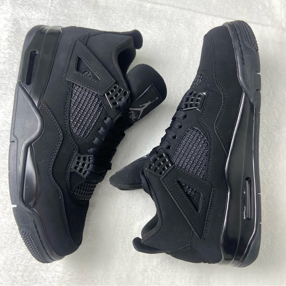Men's All-black Classic Shoes Sneakers-Retro 4 Black Cat Edition 2020 - Picture 3 of 7